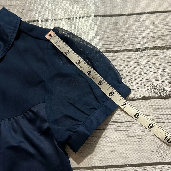 🌻Y2K 2eNV sz. S Navy Blue Dress w/tie back - Picture 9 of 10